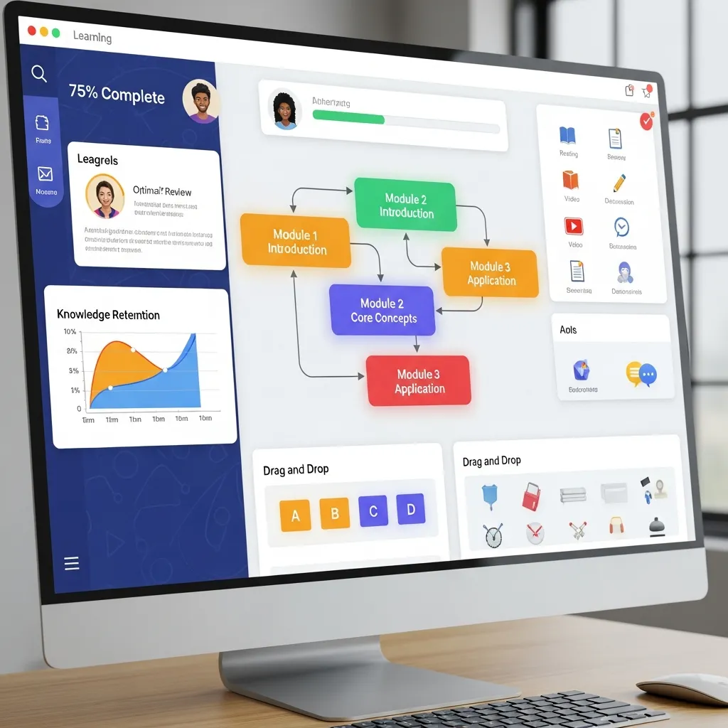 Instructional design example with visual elements