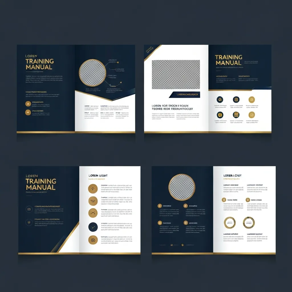 Training manual layout with professional presentation