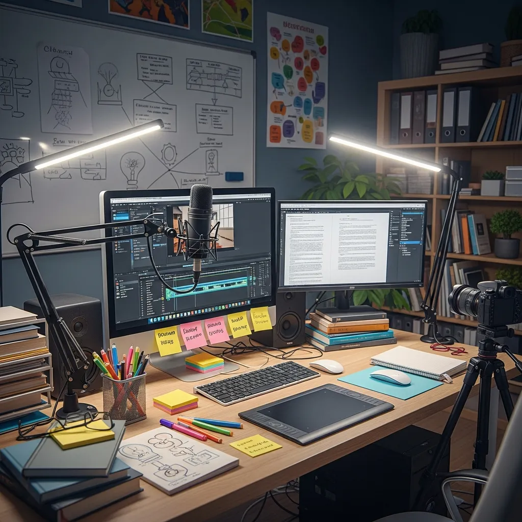 Educational content creation workspace